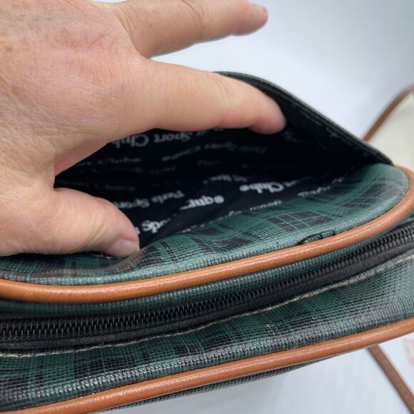 Vintage Plaid Paris Sport Club crossbody bag. - Picture 8 of 12